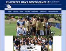Tablet Screenshot of hilltoppermenssoccercamps.com